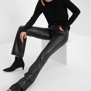 Gap Mid Rise Faux-Leather Baby Boot Pants, size 8/29